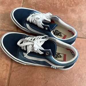 Vans Navy and White Low-Top Sneakers (Men’s 7.5)